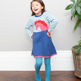 Cable Rib Tights Blue