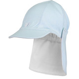 Aspen Pale Blue Cotton Suncap with detachable flap