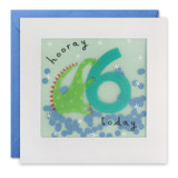 Age 6 Dinosaur Paper Shakies Card - PP3278
