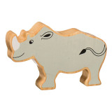 Natural Wooden Grey Rhino