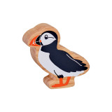 Natural Wooden Black & White Puffin