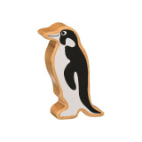 Natural Wooden Black & White Penguin