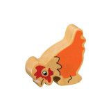 Natural Wooden Orange Hen