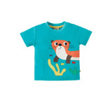 Scout Applique Top - Turquoise/Otter