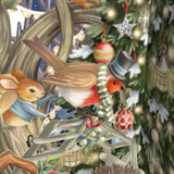 Christmas Bunnies - 3D Christmas Card XTW011