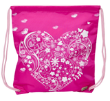 Drawstring Swimming Bag - Heart