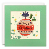 Merry Christmas Bauble Paper Shakies Card - RPP3637