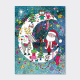 Santa & Rudolph On Moon - Advent Calendar