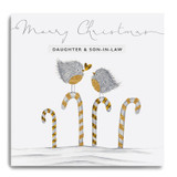 Two Birds on Candy Canes - Merry Christmas Daughter and Son in Law GLX07