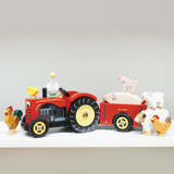 Red Wooden Tractor