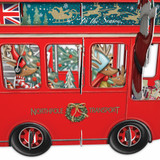 Santa's Red Bus" - 3D Pop Up Christmas Card X3D018