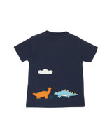 James Applique T-Shirt - Indigo/Dinos