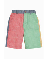 Colour Block Shorts - Hotch Potch Chambray