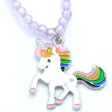 Beaded Necklace With Unicorn Pendant Beaded Necklace With Unicorn Pendant
