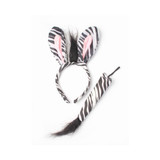 Zebra Ears & Tail Dress Up Set