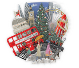 London At Christmas 3D Christmas Card XTW028