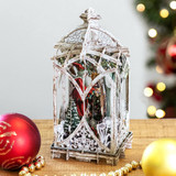 White Lantern With Santa - 3D Pop Up Christmas Card X3D028