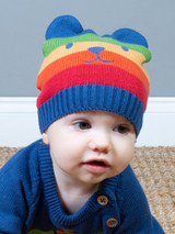 Rainbow Knit Bear Hat