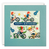 Animals on Bikes Paper Shakies Card PP3725