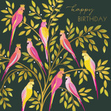 Pink Parrots In Crowns SAM138A