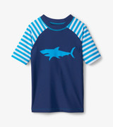 Shark Stripes Short Sleeve Rashguard