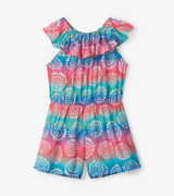 Eyelash Mandala Shoulder Flounce Playsuit Romper