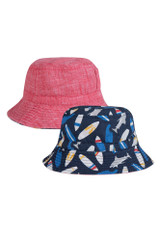 Russ Reversible Hat - Red / Surf Time