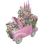 Pink Car Wedding - 3D Pop Up Greetings Card 3D030