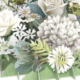 White Flowers - Top of the World Pop Up Greetings Card TW051
