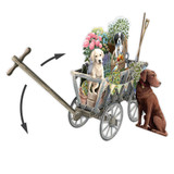 The Goat Cart With Doggies - 3D Pop Up Greetings Card 3D037