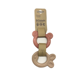 Tiny Bio Teether Ring Pink & Beige
