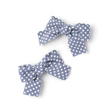 Polka Dot Fabric Bows On A Clip