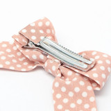 Polka Dot Fabric Bows On A Clip