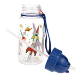 Children's Water Bottle With Straw 500ml - Space Age