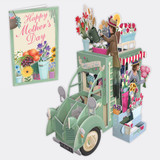 Mother's Day Flower Truck - Top of the World Pop Up Greetings Card 3D004M
