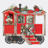 Christmas Hut - 3D Pop Up Christmas Card X3D015