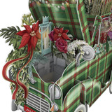 Tartan Car- 3D Christmas Card X3D033