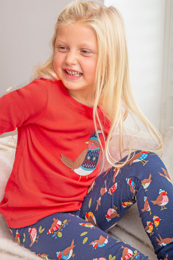 Frugi Pantaloni Character con Toppe Imbottite - Indaco/Fattoria