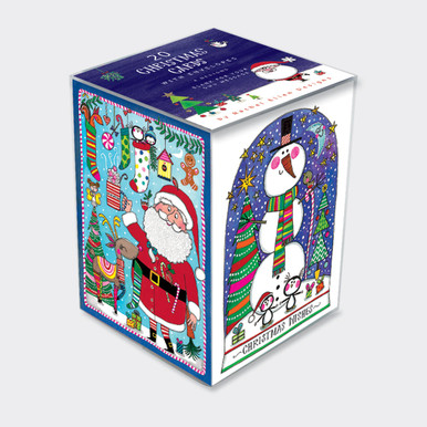 Christmas Card 20pk - Santa / Snowman