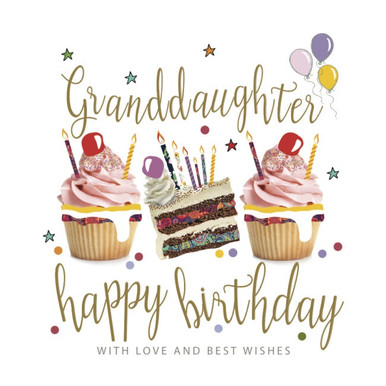 Granddaughter Happy Birthday with Love and Best Wishes J33