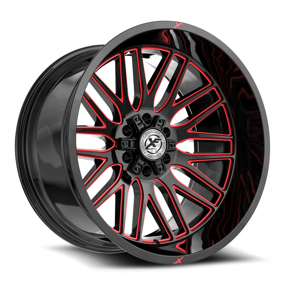 FLUX XFカスタム 黒/赤 XF Off-Road XF-240 22x10 Wheels | ThreePiece.us