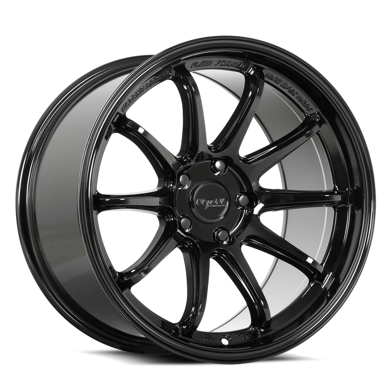 KATANA RACING HR06 5x120 18x8.5 +35 Gloss Black - Threepieceus