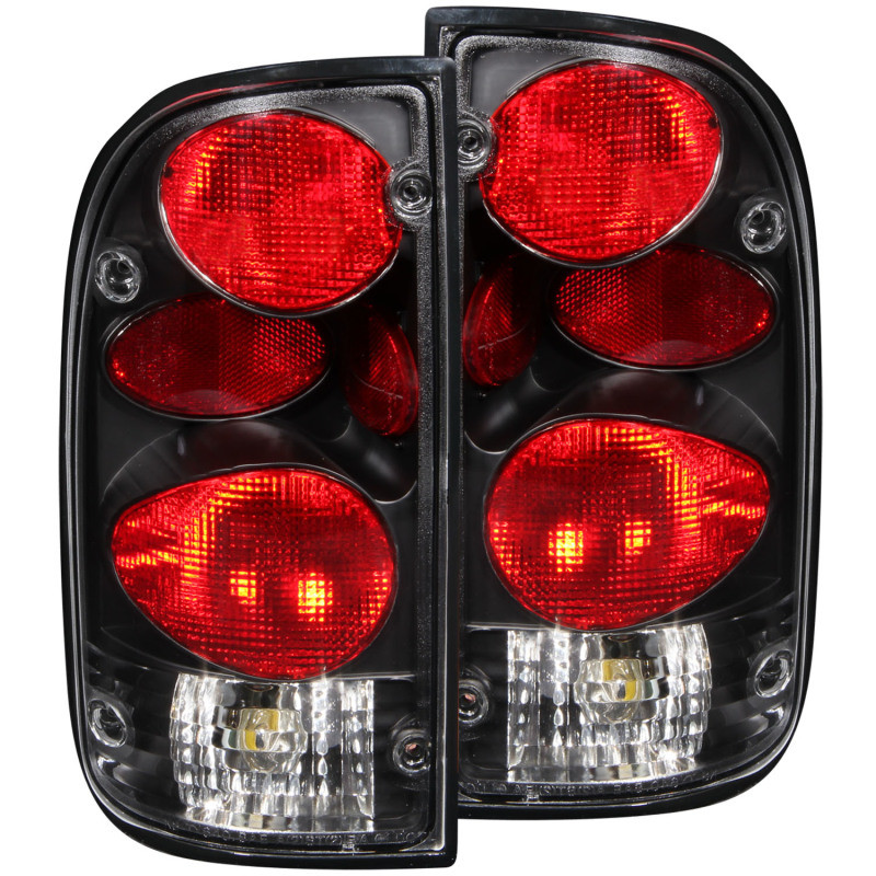 ANZO 1995-2000 Toyota Tacoma Taillights Black - 211129 - Threepieceus