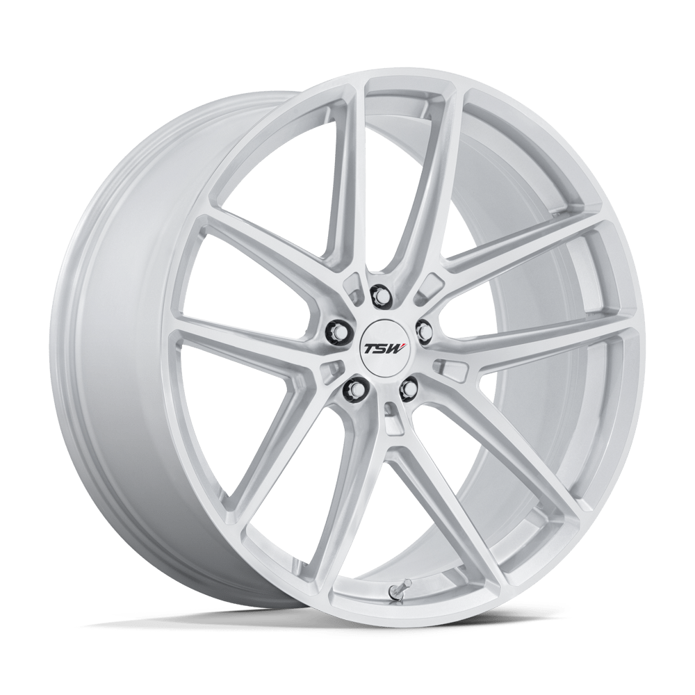 TSW IMOLA 5x112 22x9 +27 Gloss Silver W/ Machined Face | ThreePiece.us