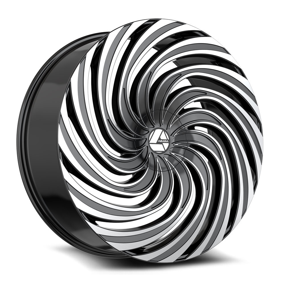 Azara AZA-535 blank 5x/6x 28x9.5 +15 Gloss Black & Machined