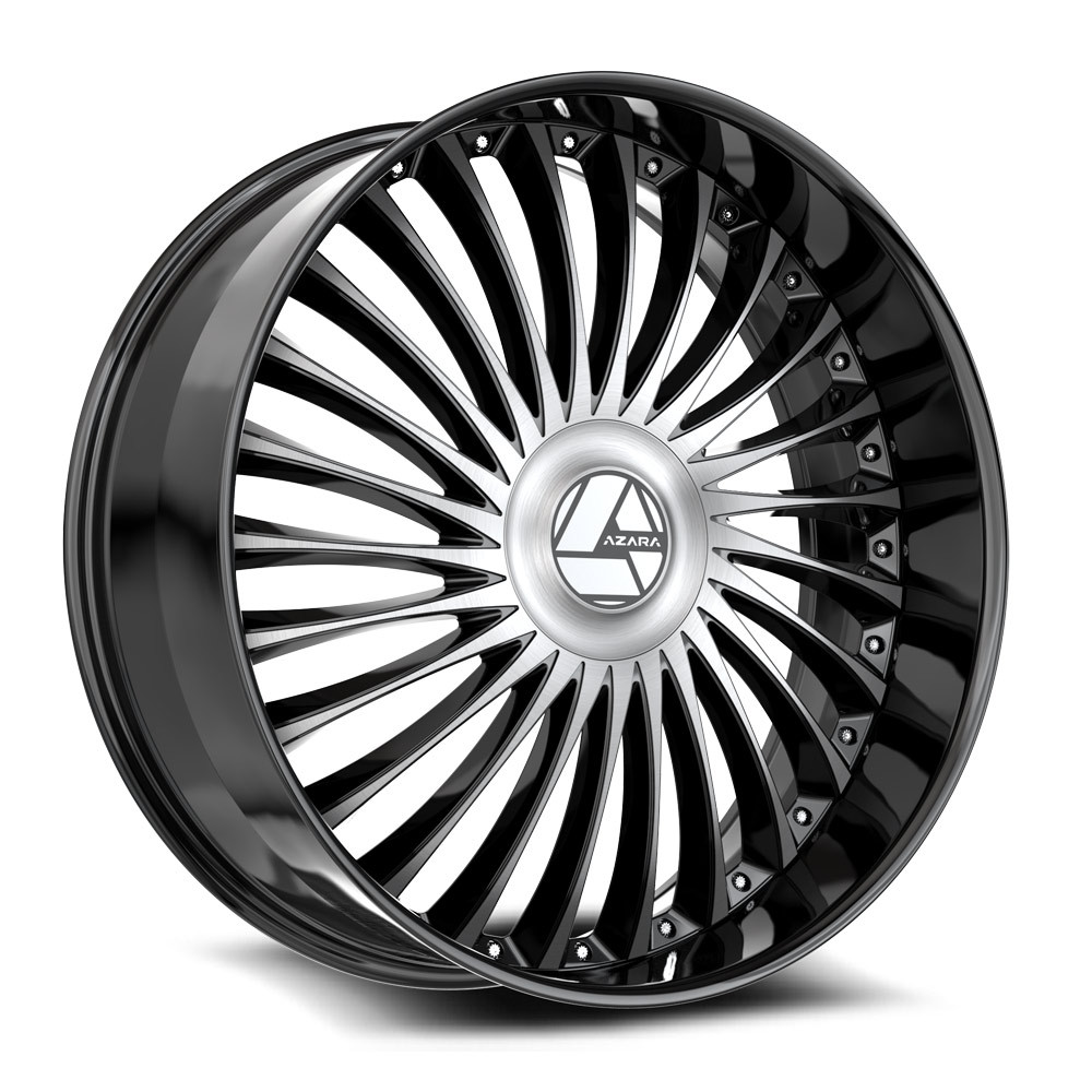 Azara AZX-103 blank 5x/6x 28x9.5 +15 Gloss Black & Machined