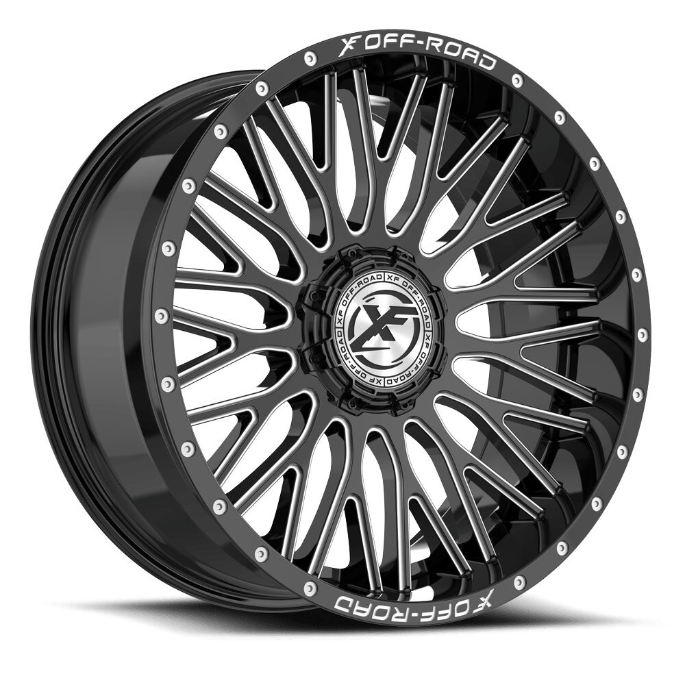 クラブ Crime Of Angel QUATRO BLACK-FORGED 1W XF Off-Road XF-241 5x127 / 5x139.7 20x9 +0 Gloss Black & Milled