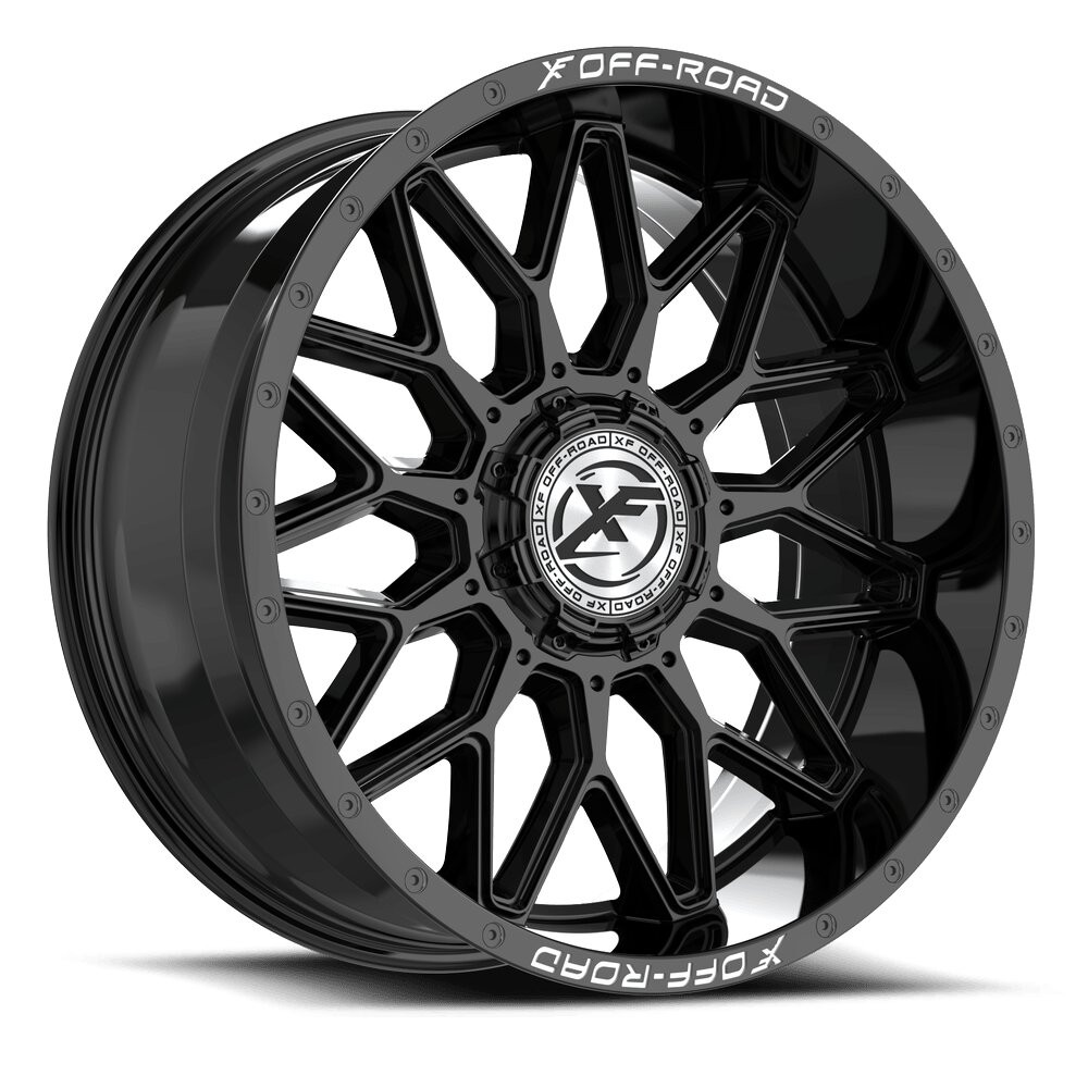 XF Off-Road XF-242 blank 5x/6x 20x10 -12 Gloss Black & Milled
