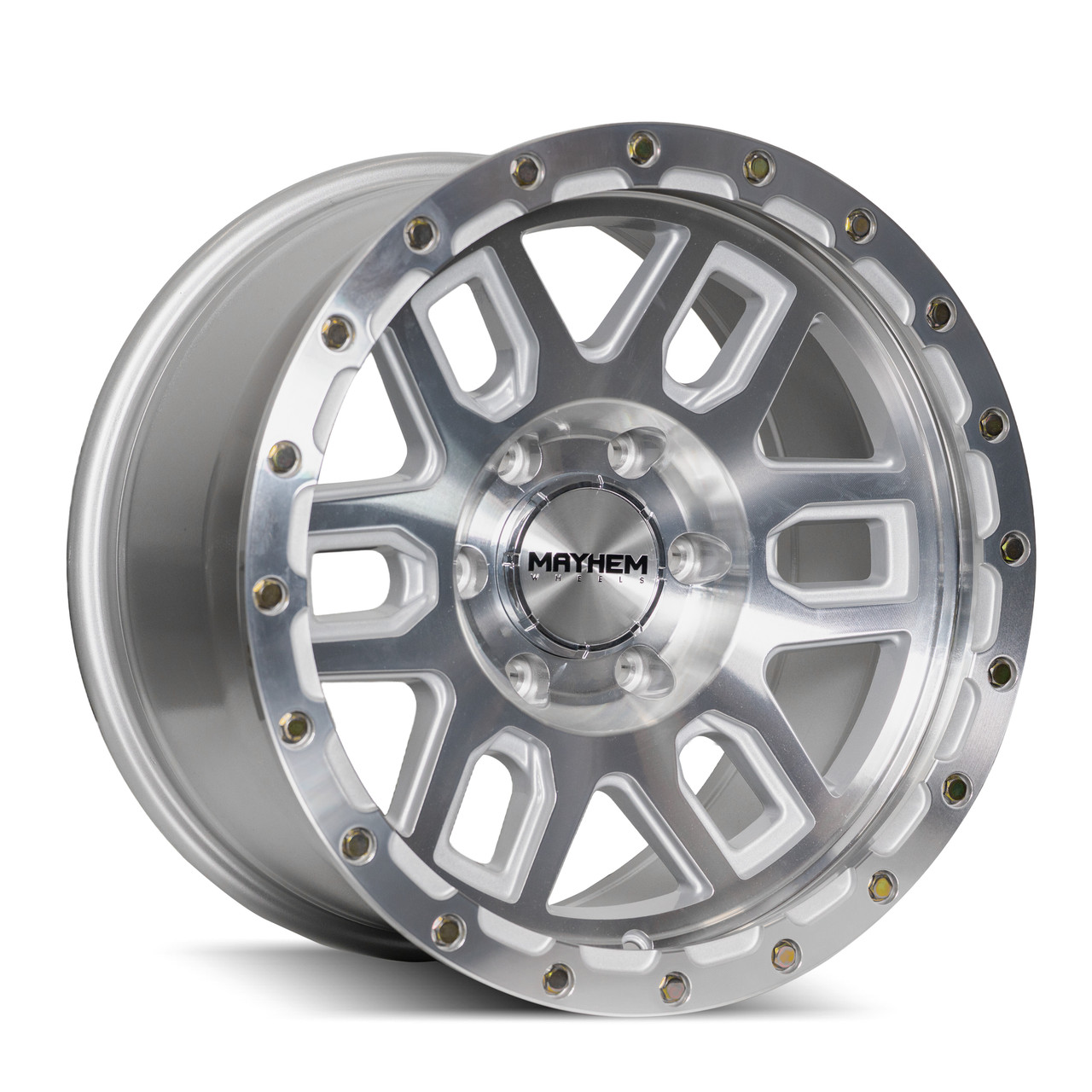 MAYHEM DELTA 8304 MACHINED WITH SILVER WINDOW 17x9 -139 .7 0mm