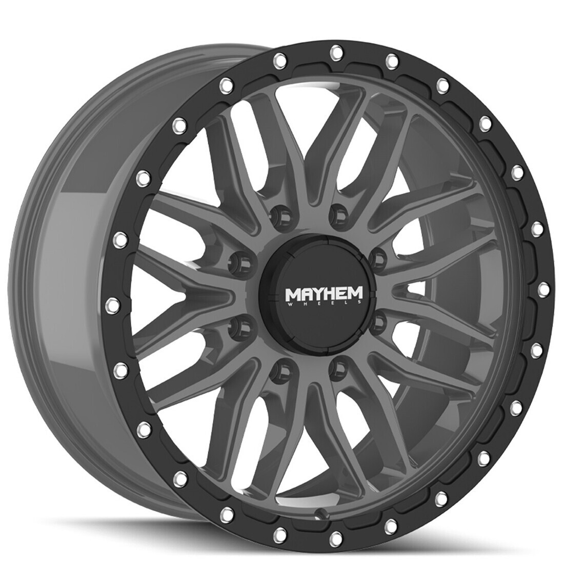 MAYHEM VECTOR 8310 MATTE GUNMETAL BLACK LIP 17x9 -139 .7 18mm